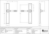Reeded Slimline Lever Espag. Latch Set