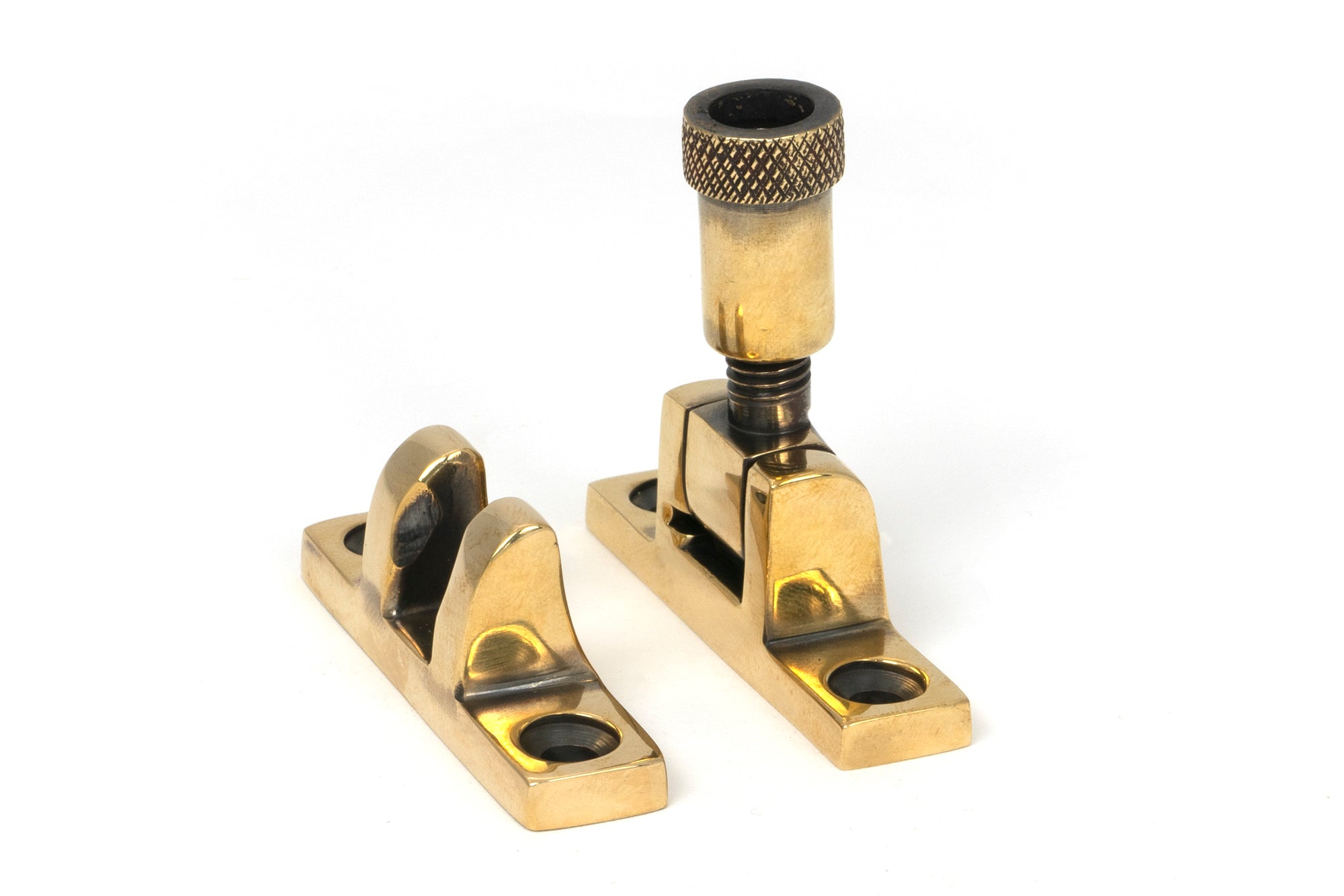 Aged Brass Brompton Brighton Fastener - Narrow (Square)