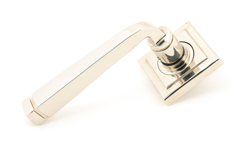 Polished Nickel Avon Round Lever on Rose Set (Square)