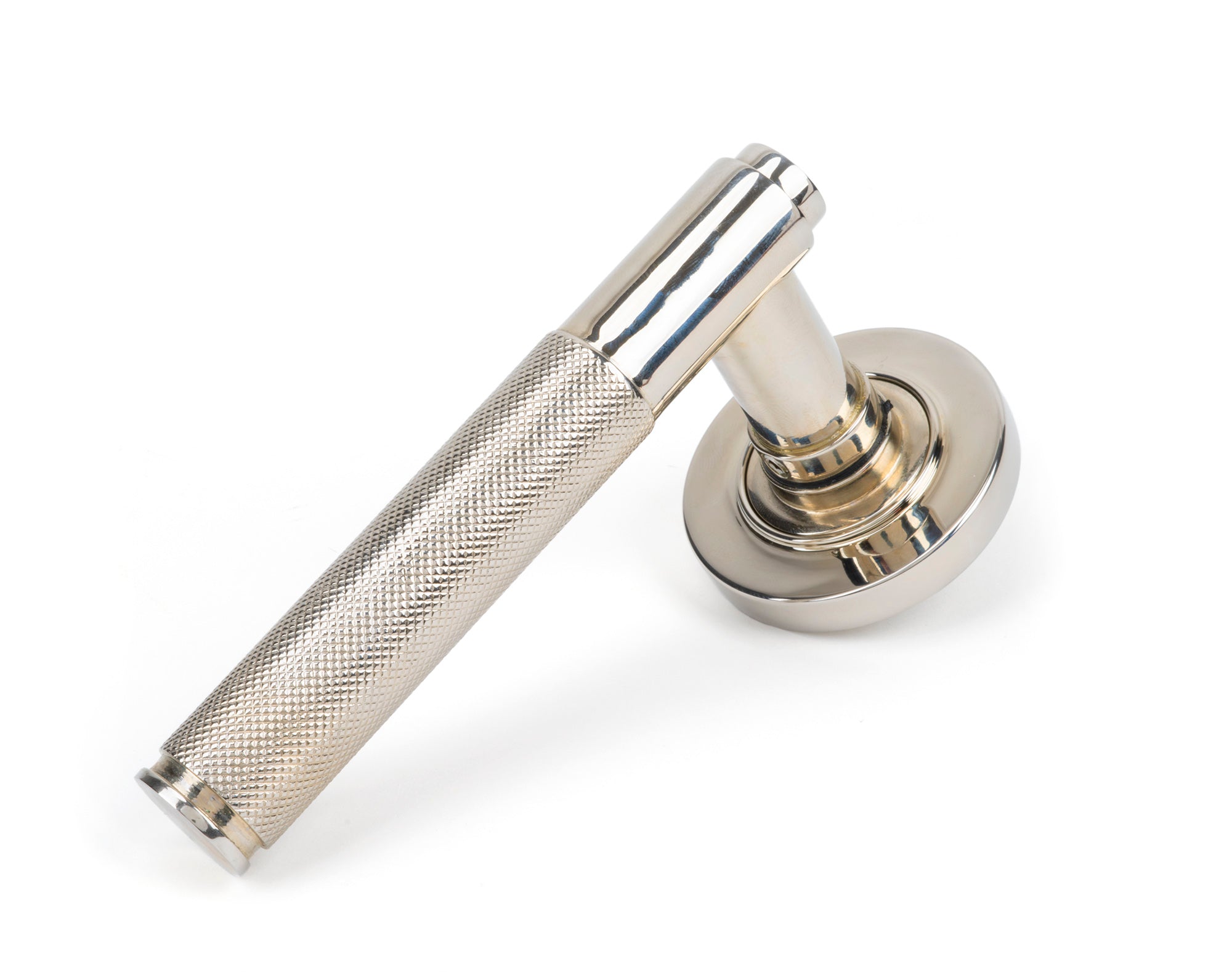 Polished Nickel Brompton Lever on Rose Set (Plain)