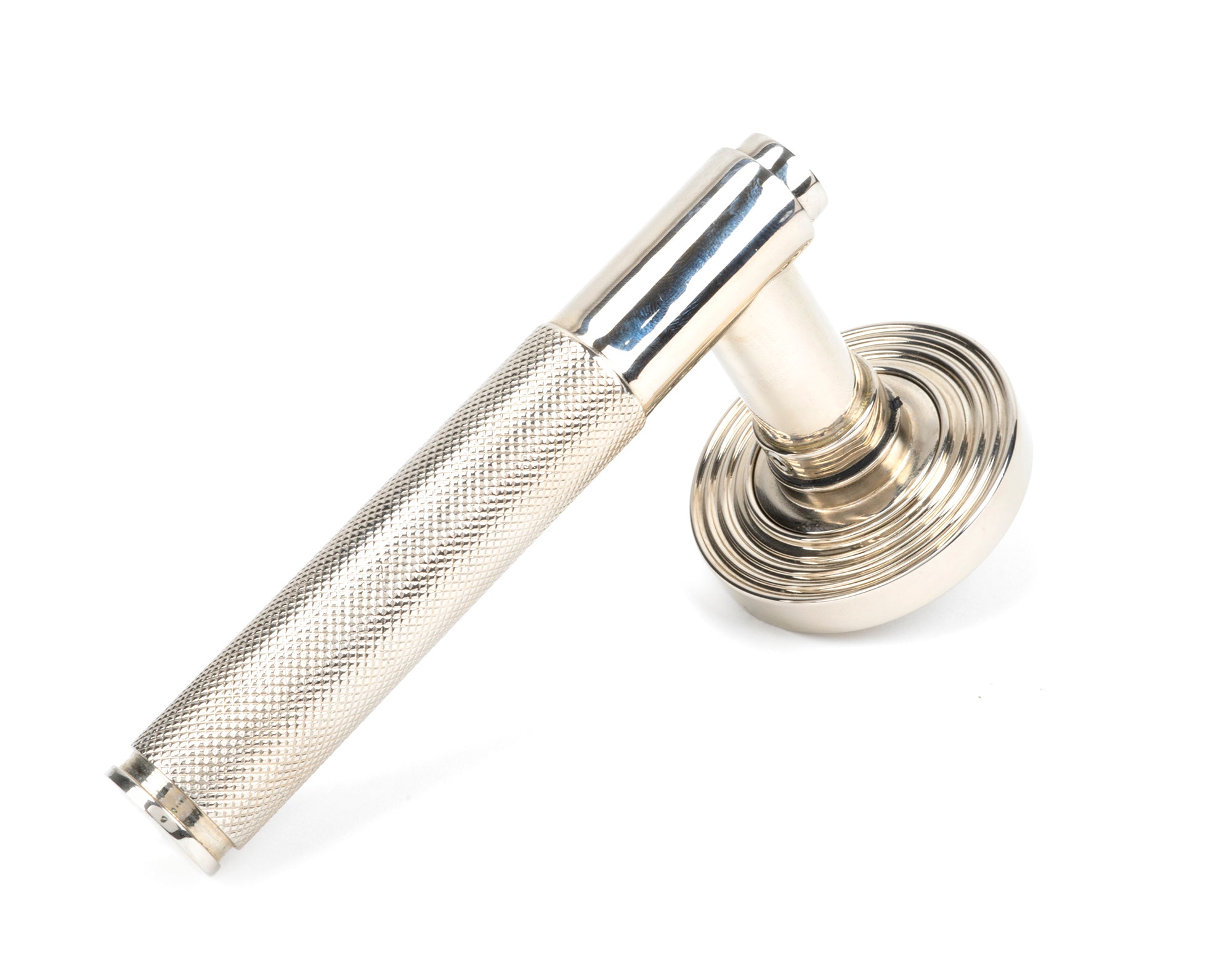 Polished Nickel Brompton Lever on Rose Set (Beehive)
