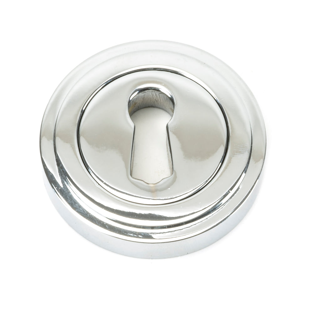 Polished Chrome Round Escutcheon (Art Deco)