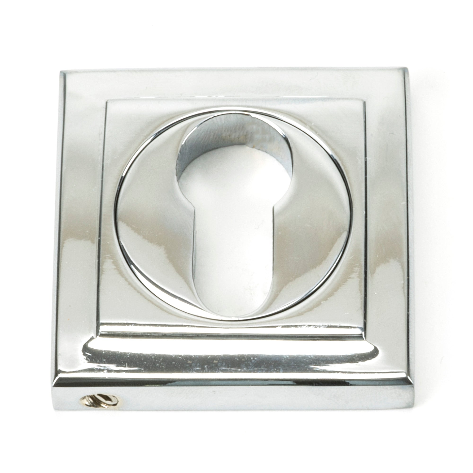 Polished Chrome Round Euro Escutcheon (Square)