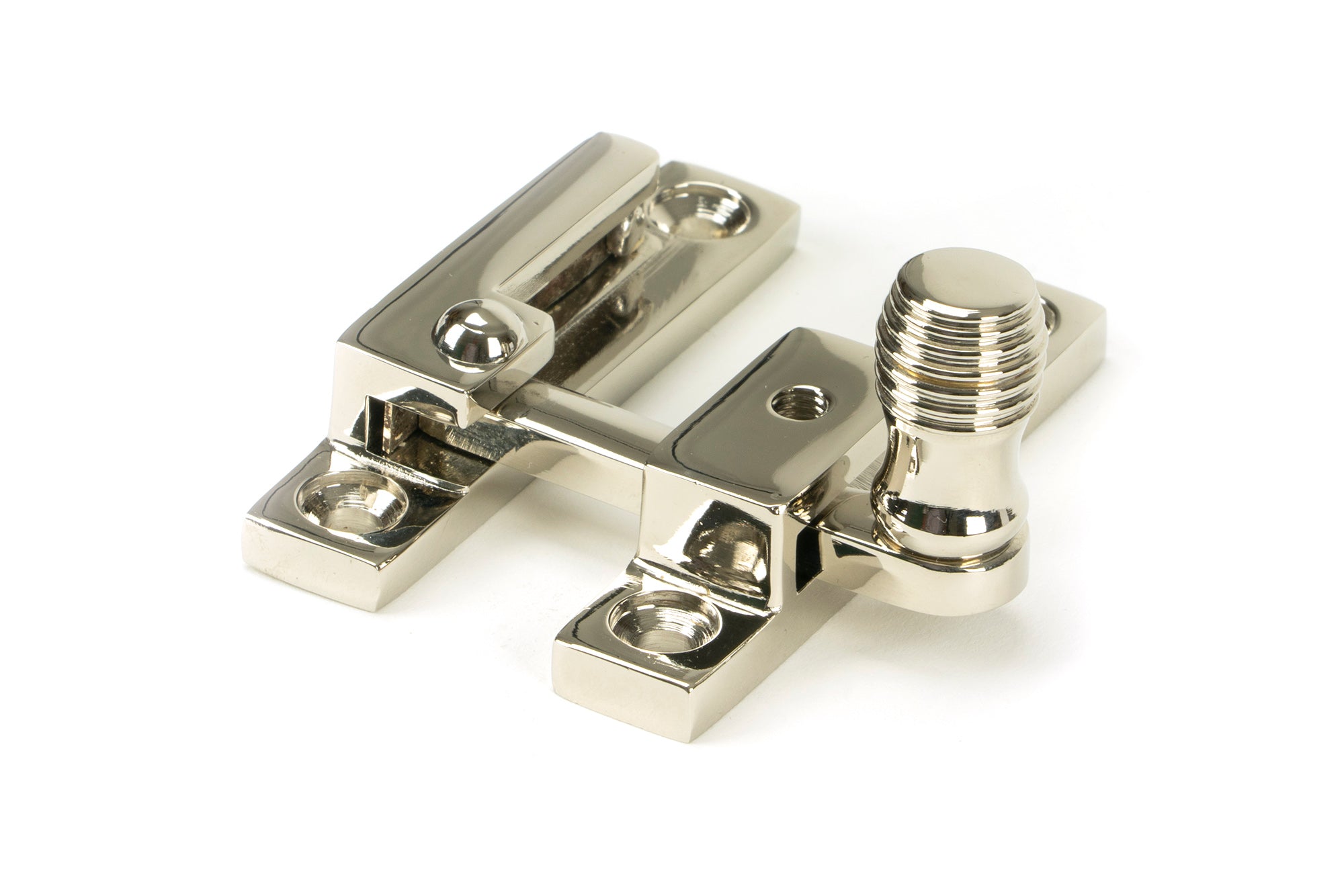 Polished Nickel Beehive Quadrant Fastener - Narrow
