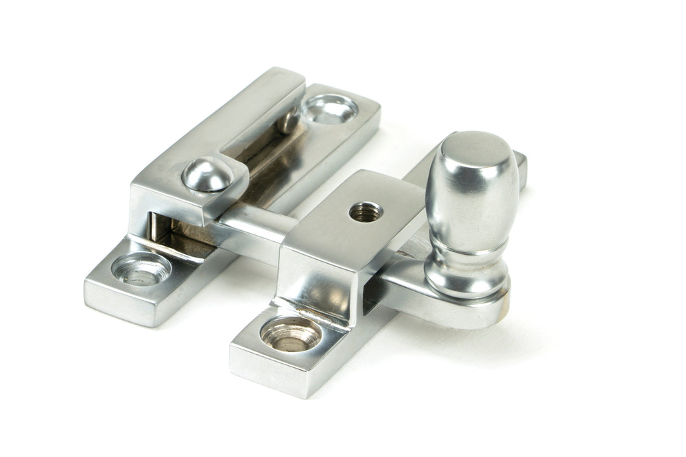 Satin Chrome Mushroom Quadrant Fastener - Narrow