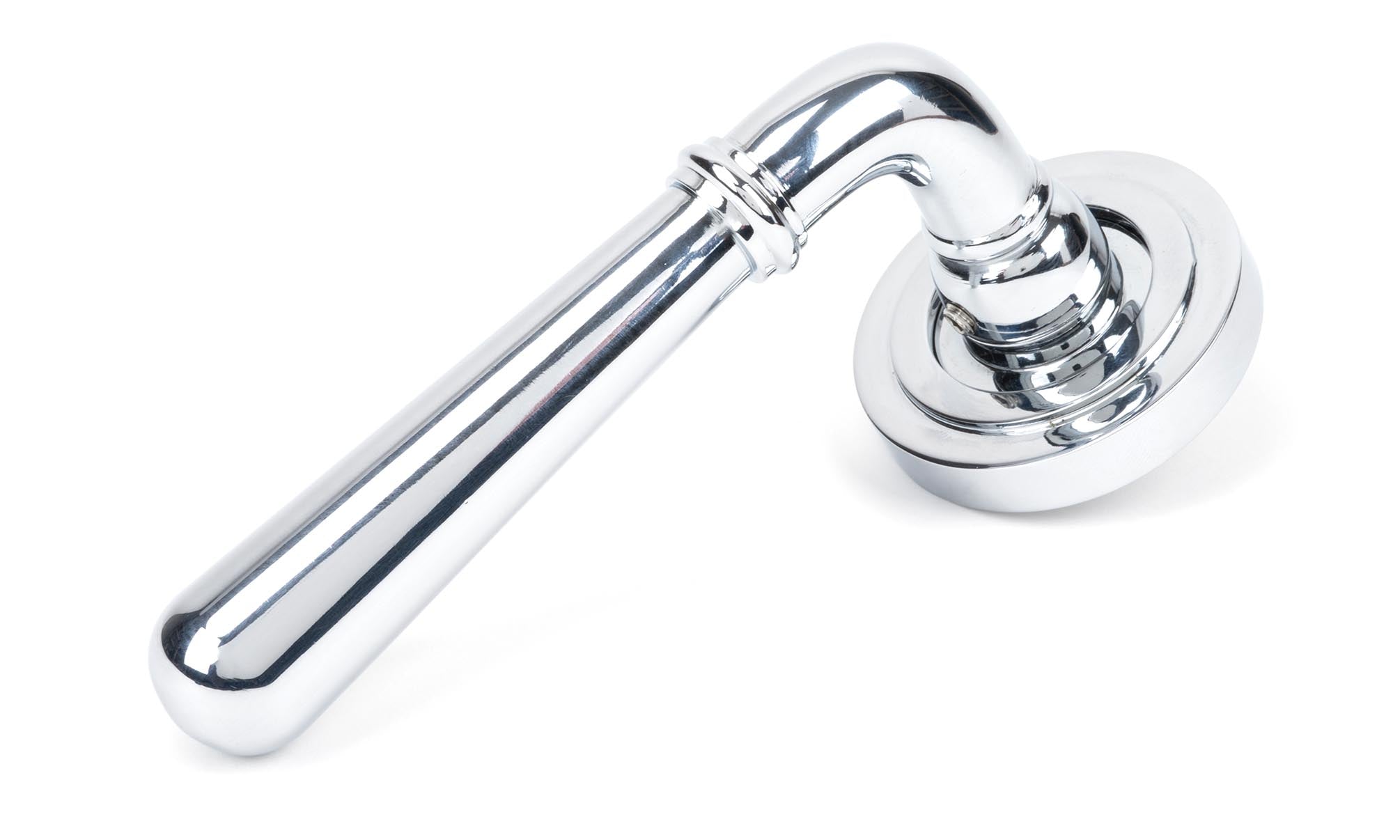 Polished Chrome Newbury Lever on Rose Set (Art Deco)