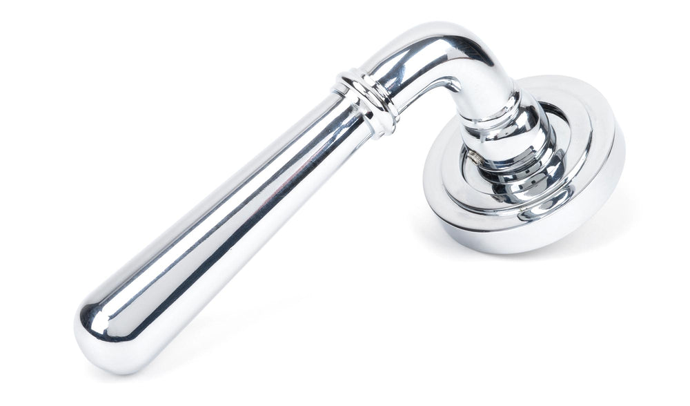 Polished Chrome Newbury Lever on Rose Set (Art Deco)