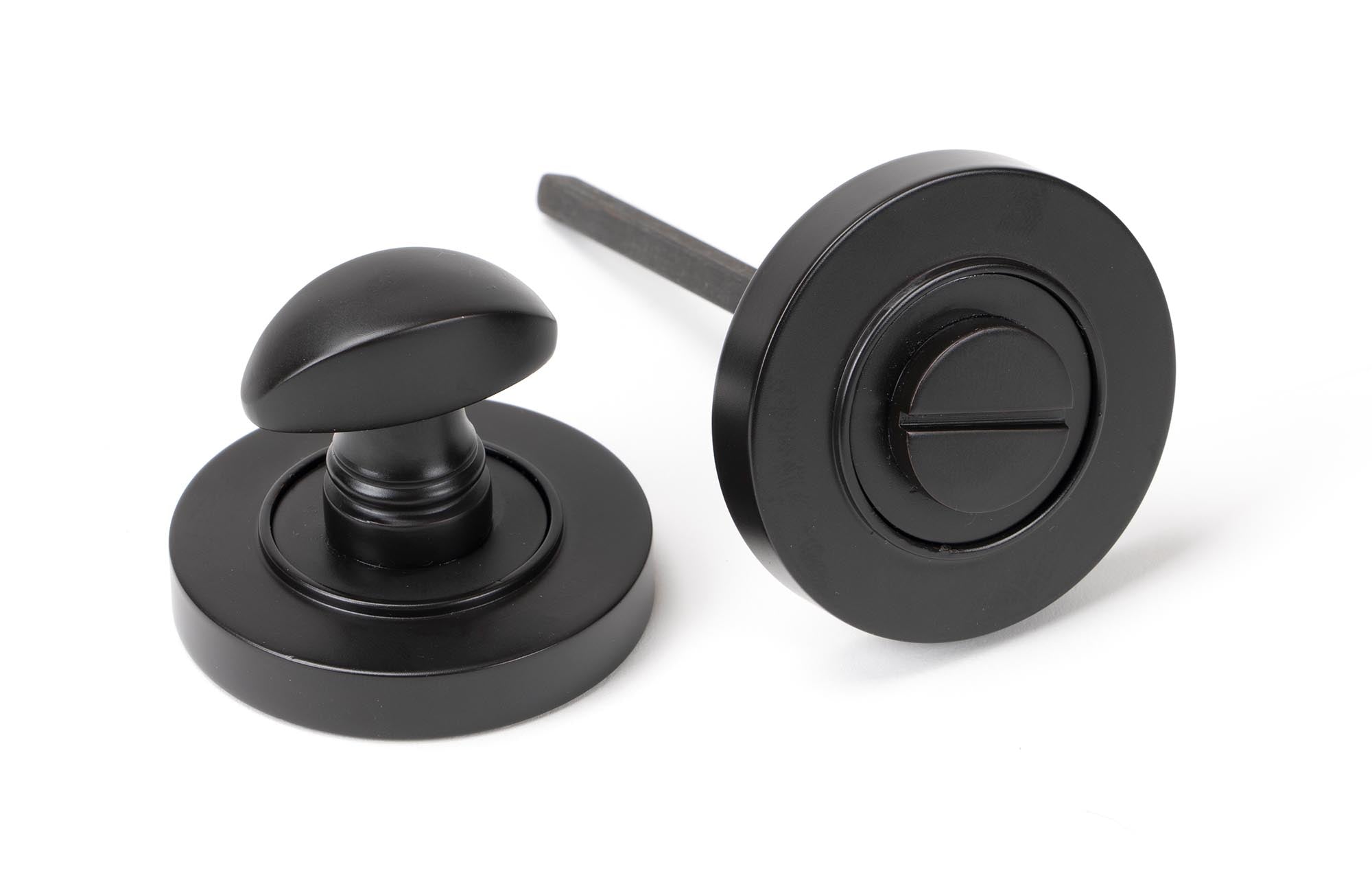 Aged Bronze Round Thumbturn Set (Plain)