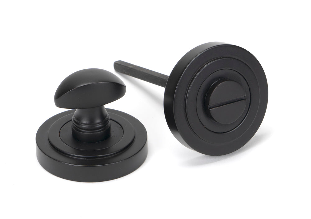 Aged Bronze Round Thumbturn Set (Art Deco)