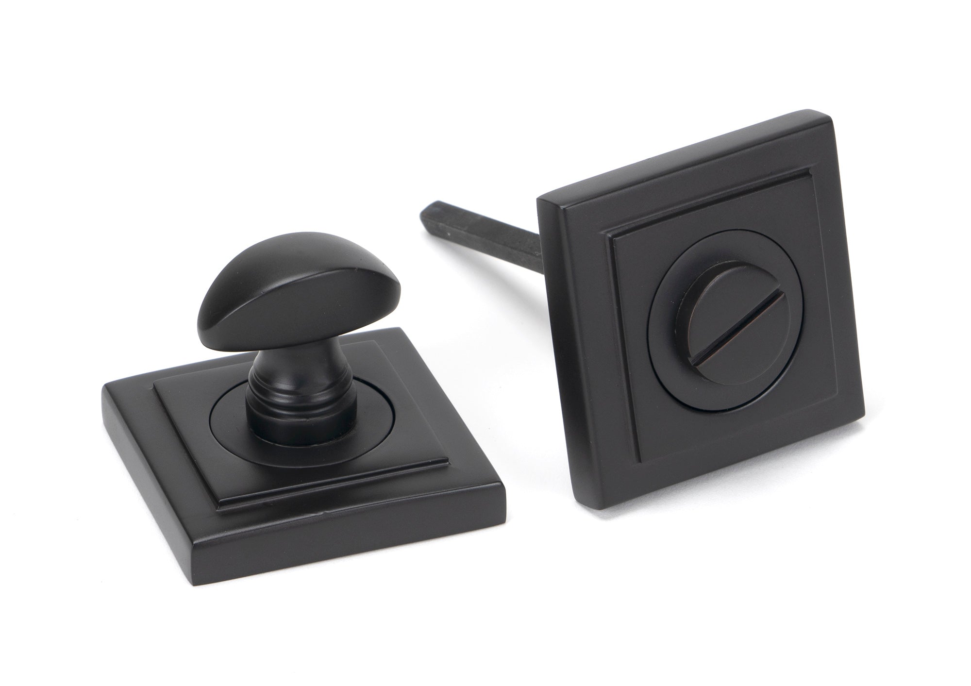 Aged Bronze Round Thumbturn Set (Square)