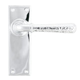 Polished Chrome Hammered Newbury Lever Latch Set