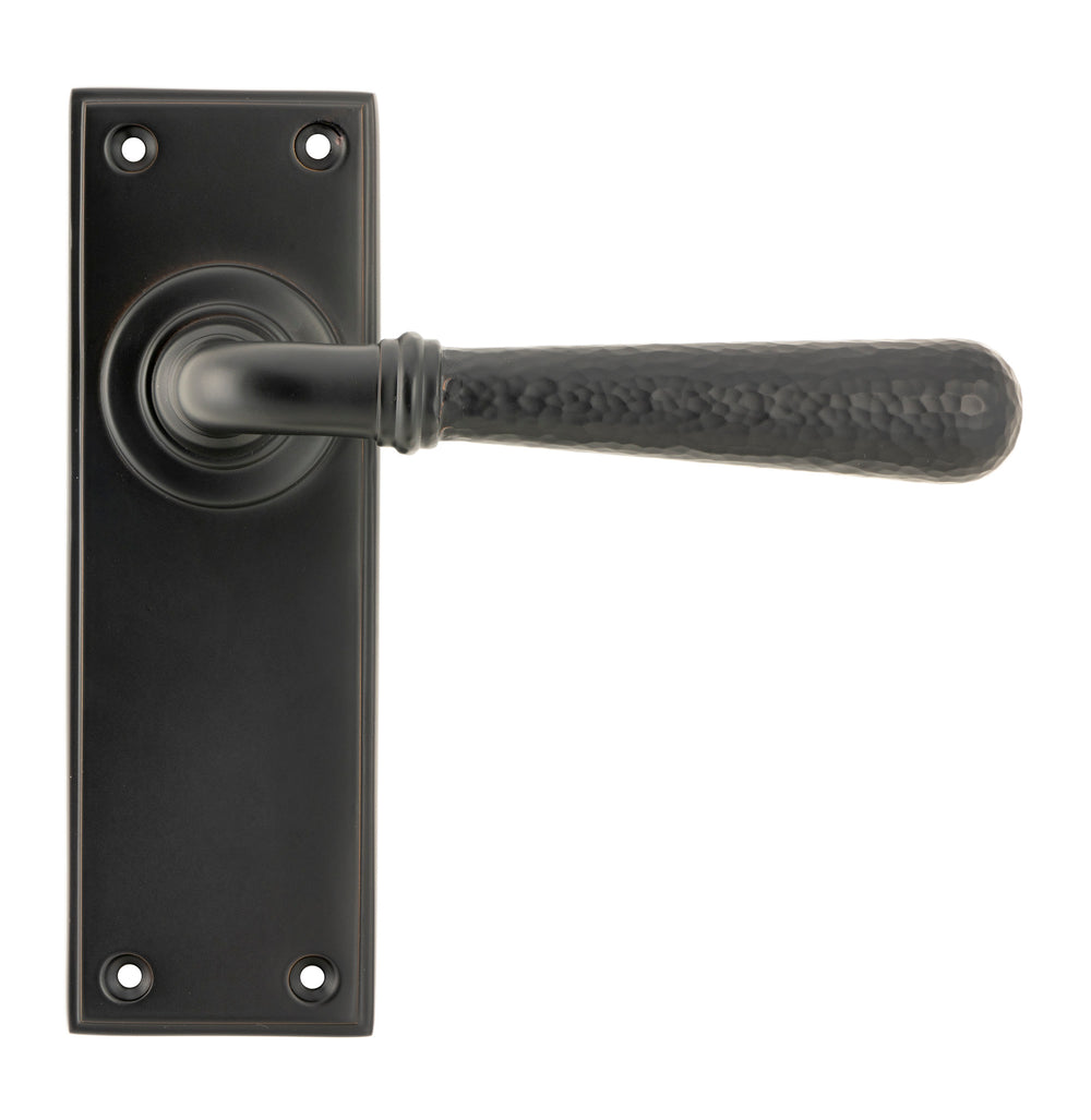 Aged Bronze Hammered Newbury Lever Latch Set