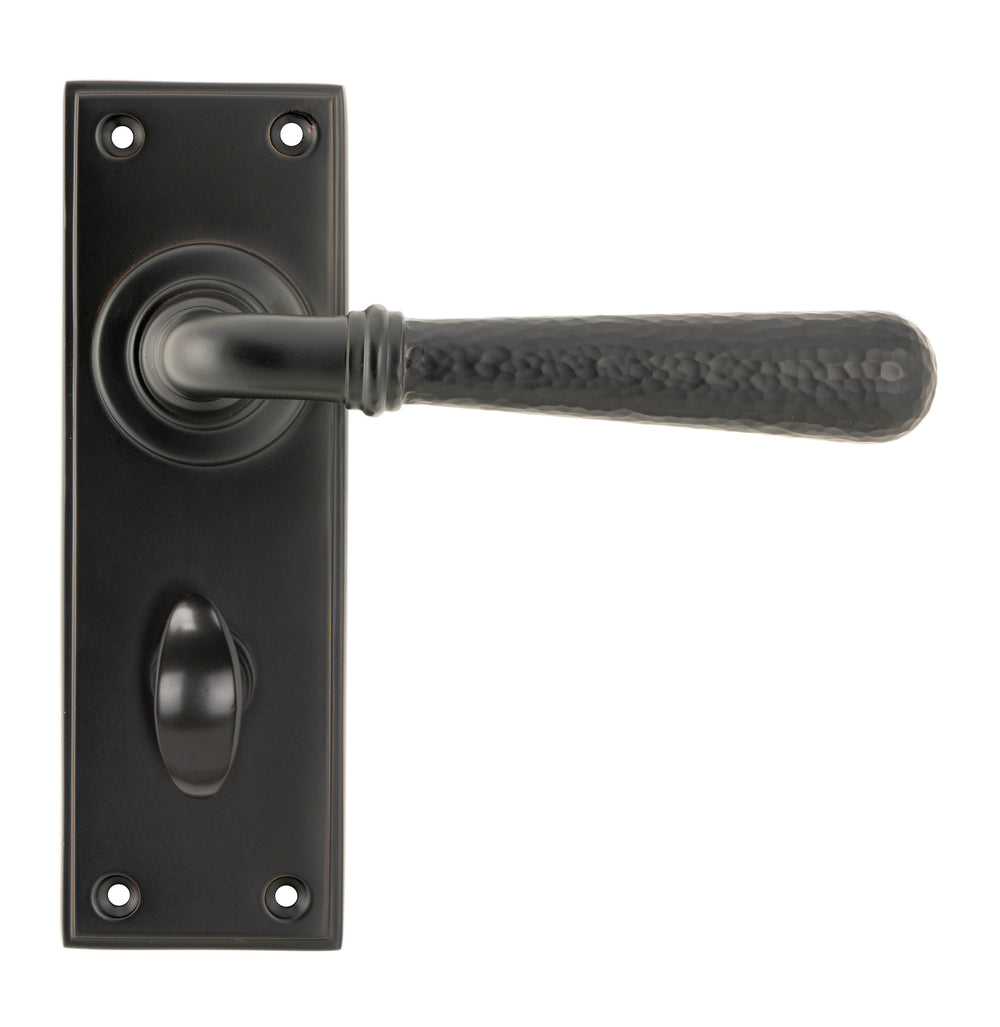 Aged Bronze Hammered Newbury Lever Bathroom Set