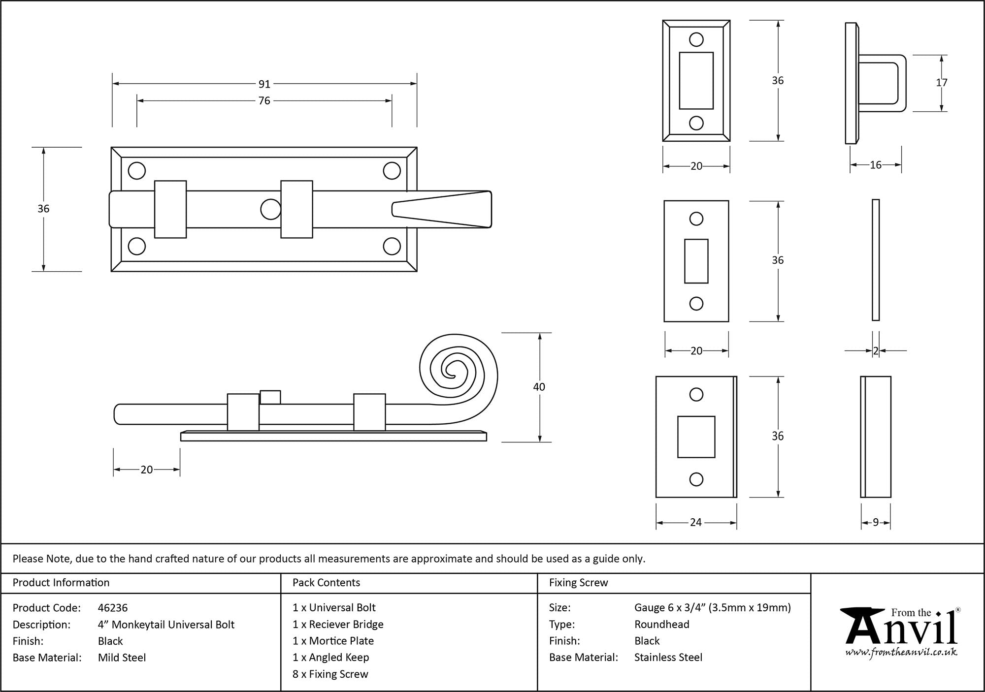 Monkeytail Universal Bolt