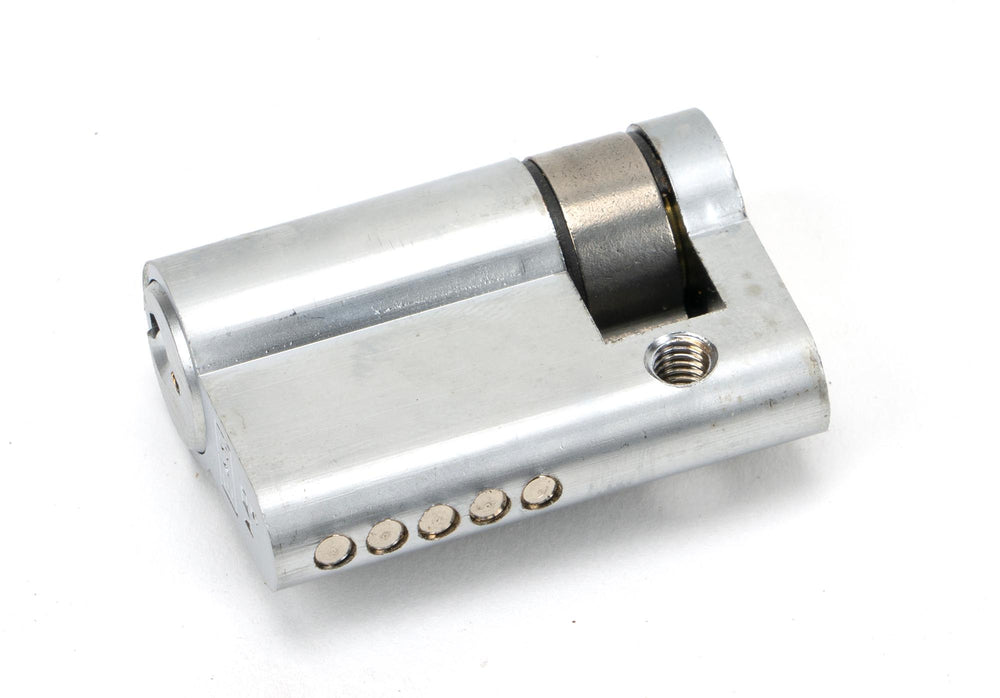 Satin Chrome 35/10 5pin Single Cylinder