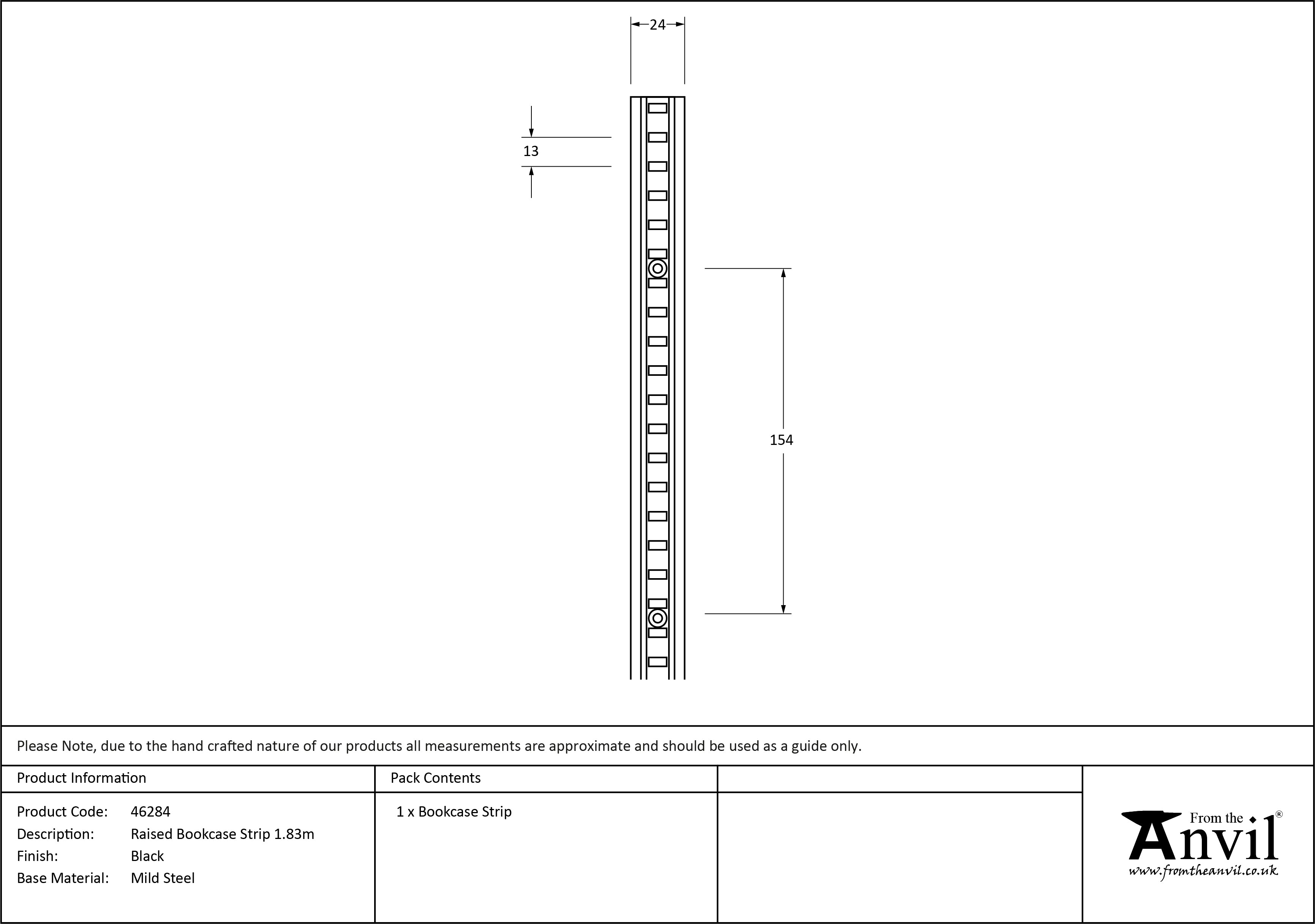 Raised Bookcase Strip 1.83m