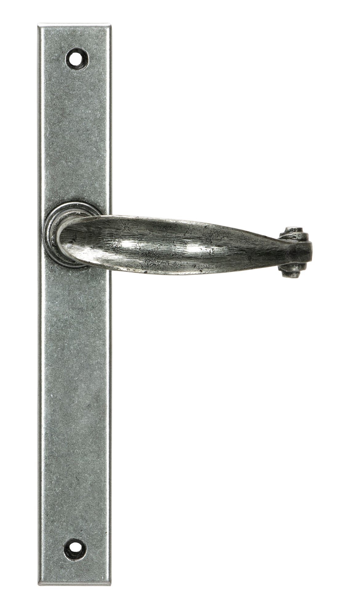 Pewter Cottage Slimline Lever Espag. Latch Set
