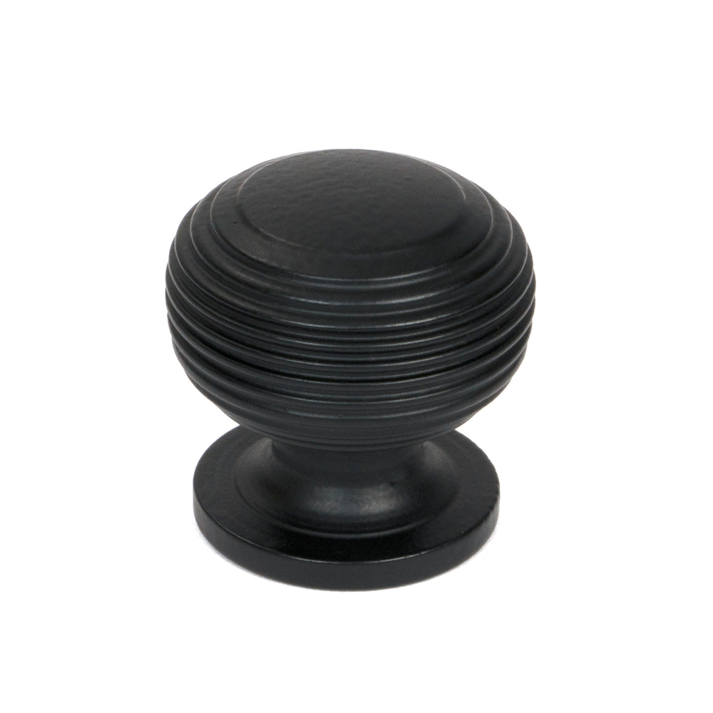 Matt Black Beehive Cabinet Knob 30mm