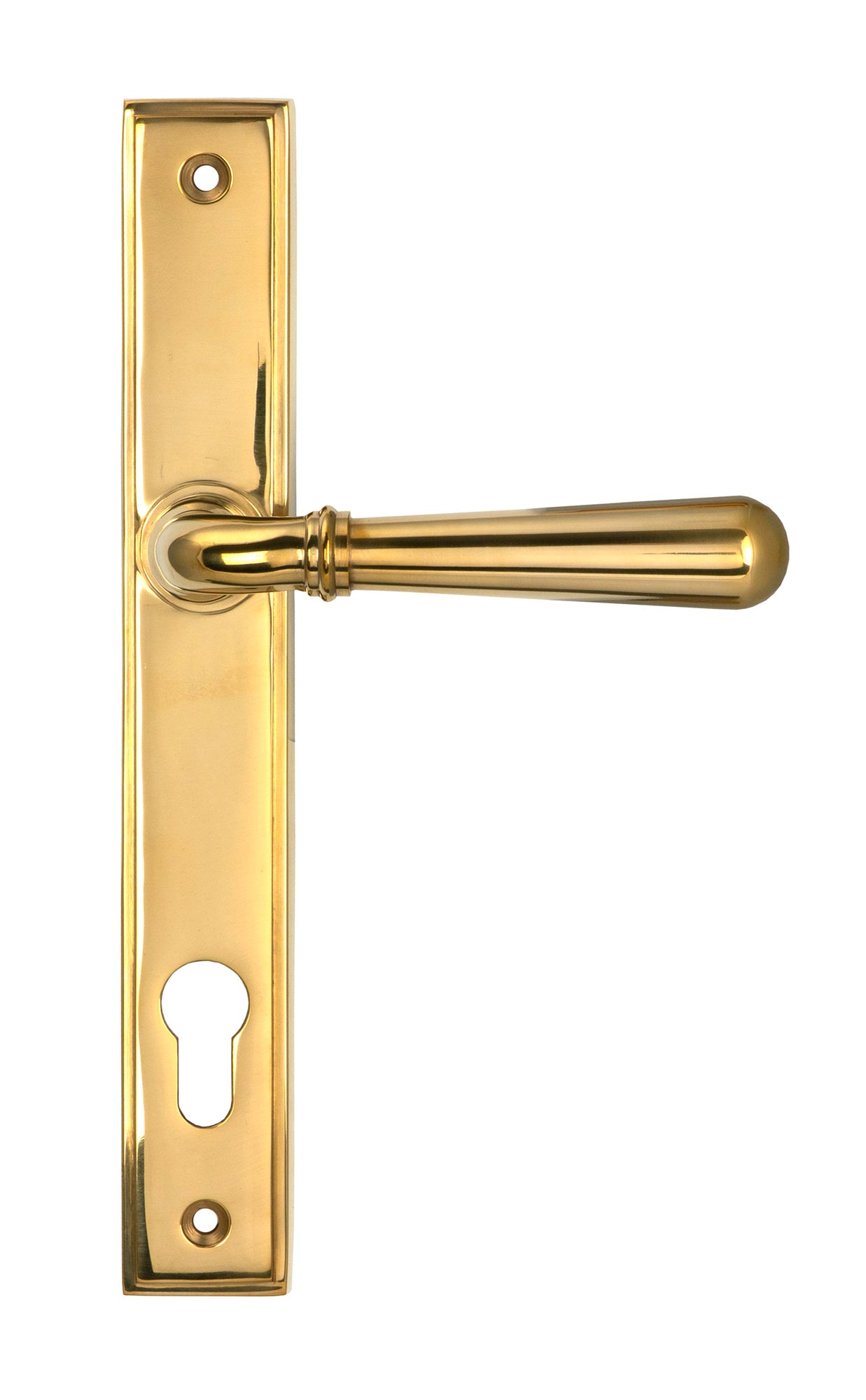 Polished Brass Newbury Slimline Lever Espag. Lock Set