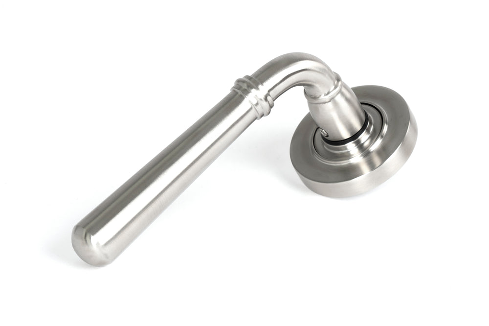 Satin Marine SS (316) Newbury Lever on Rose Set (Plain) - Unsprung