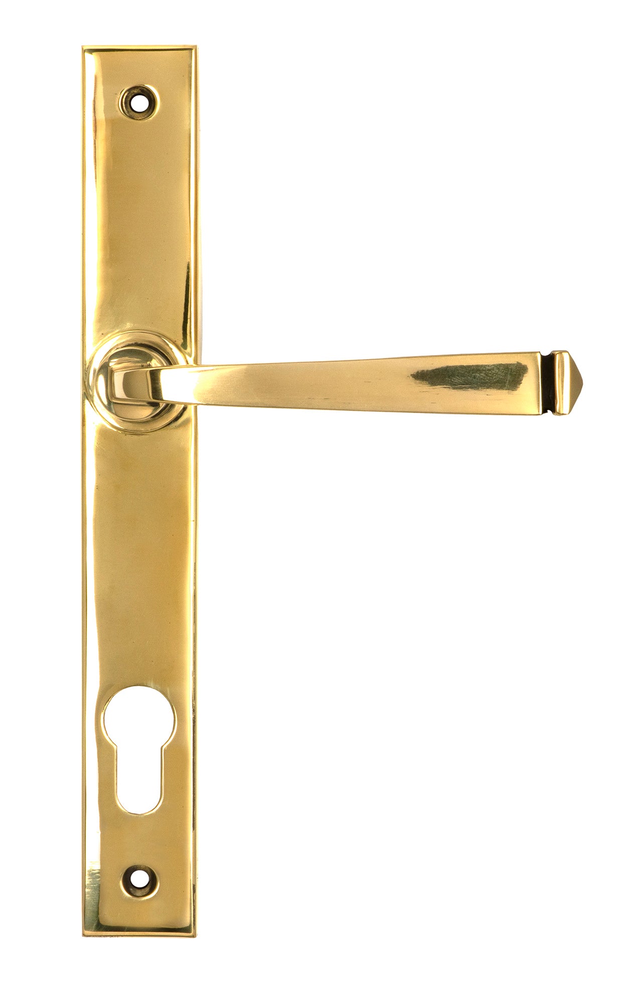 Polished Brass Avon Slimline Lever Espag. Lock Set