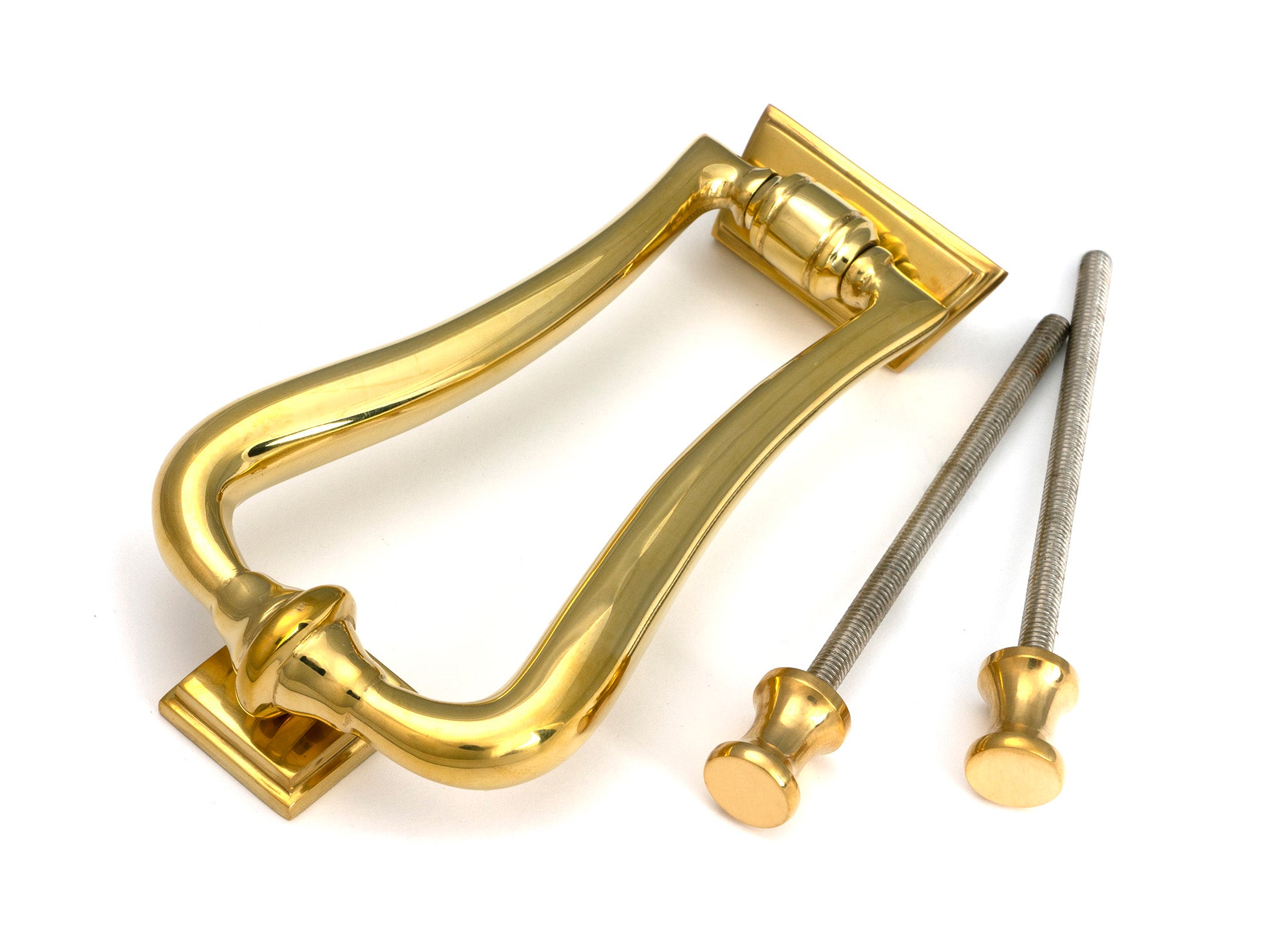 Polished Brass Slimline Art Deco Door Knocker