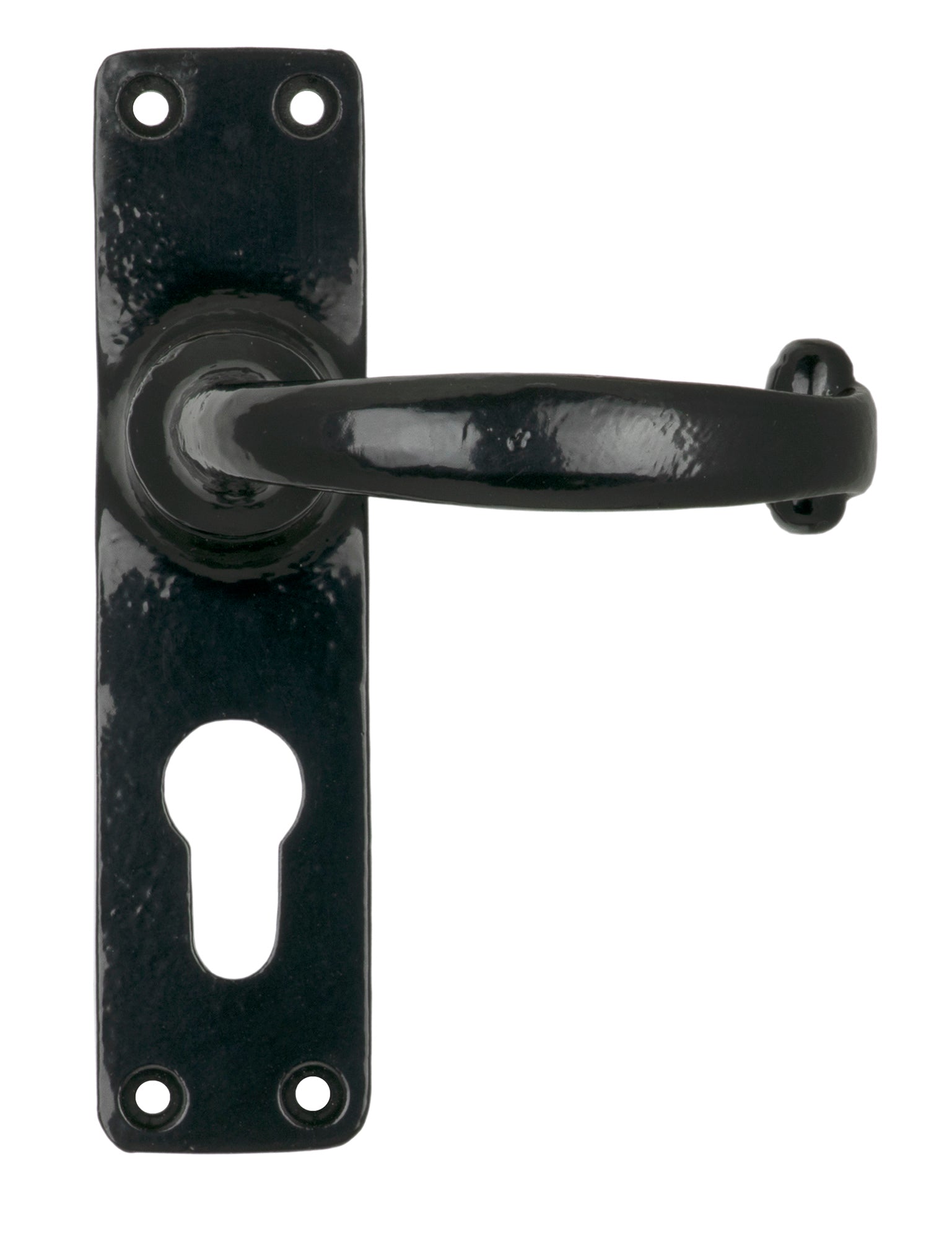 Black MF Lever Euro Lock Set