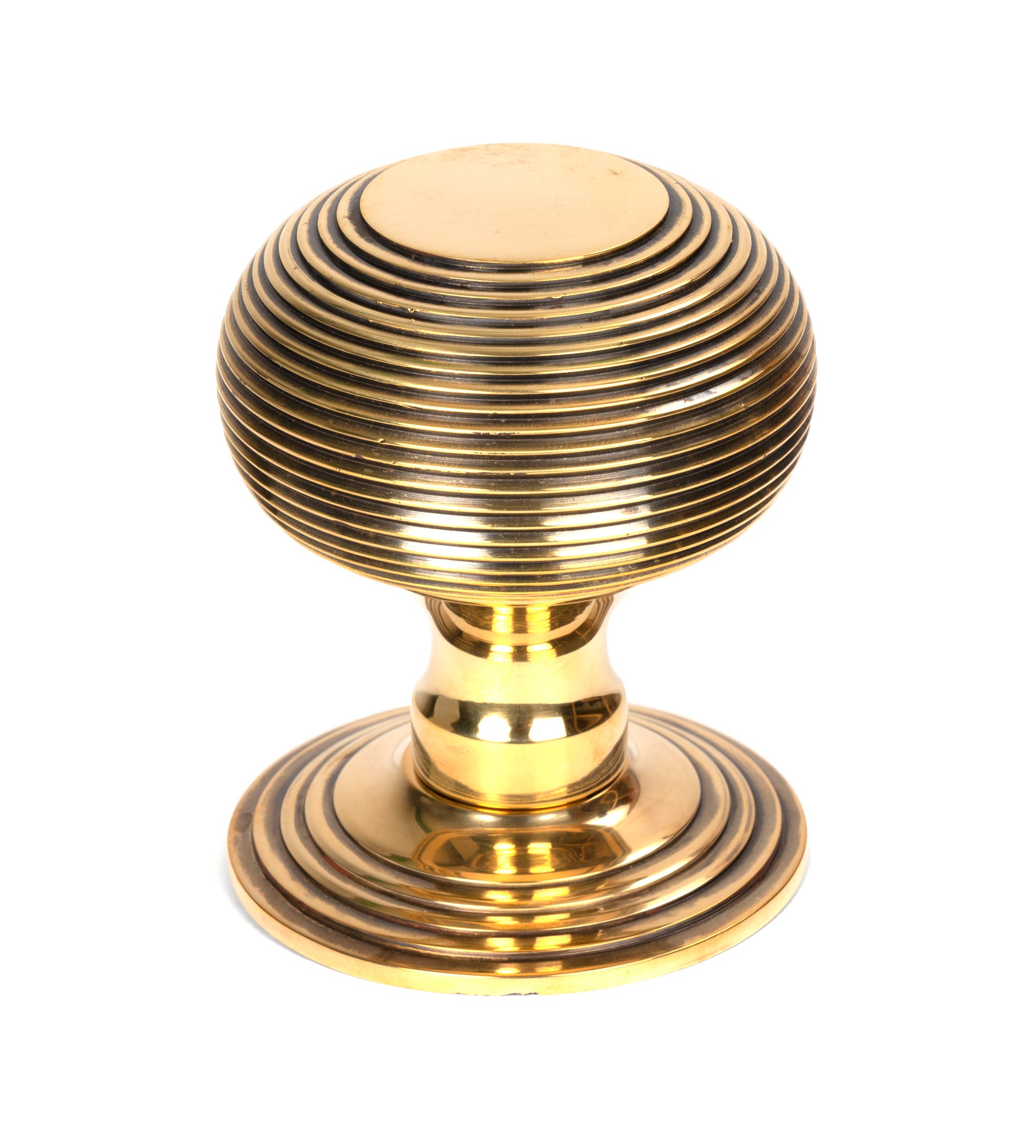 Aged Brass Beehive Centre Door Knob