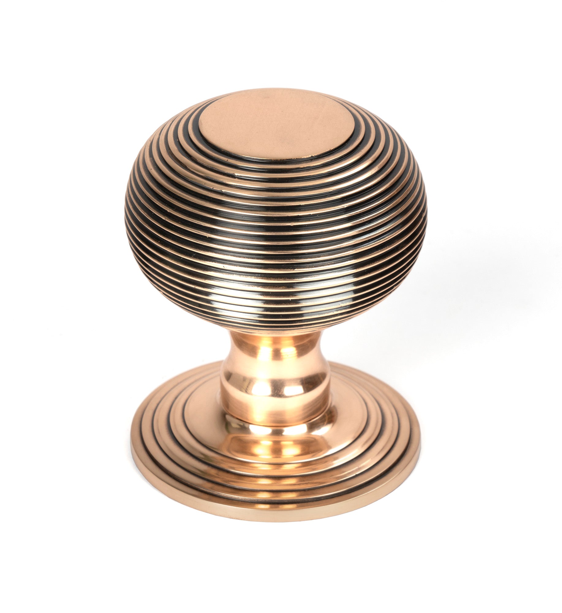 Polished Bronze Beehive Centre Door Knob