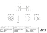 Mushroom Mortice/Rim Knob Set
