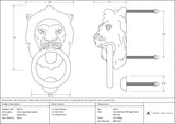 Lions Head Door Knocker