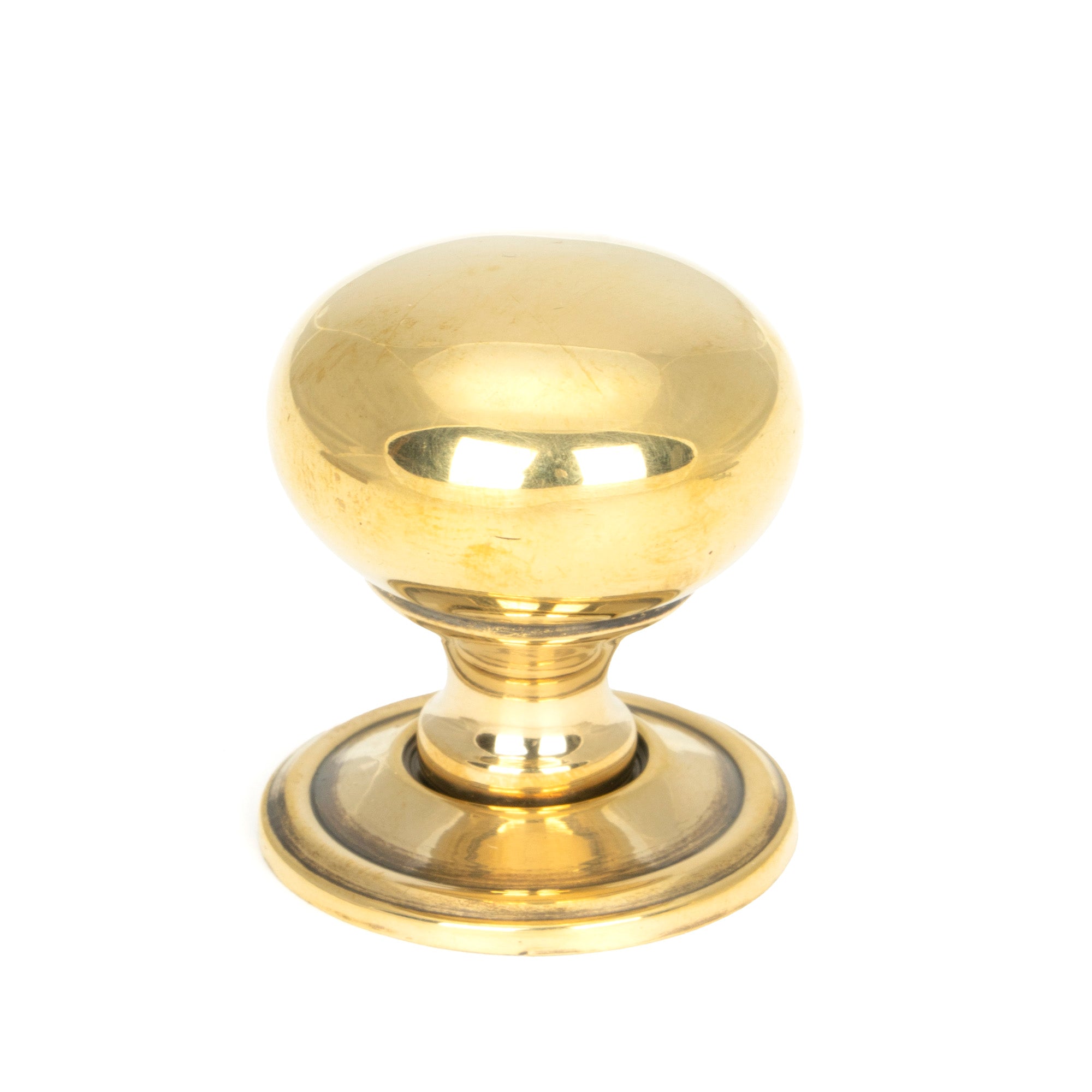 Aged Brass Mushroom Cabinet Knob 32mm