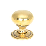 Aged Brass Mushroom Cabinet Knob 32mm