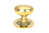 Aged Brass Oval Cabinet Knob 33mm