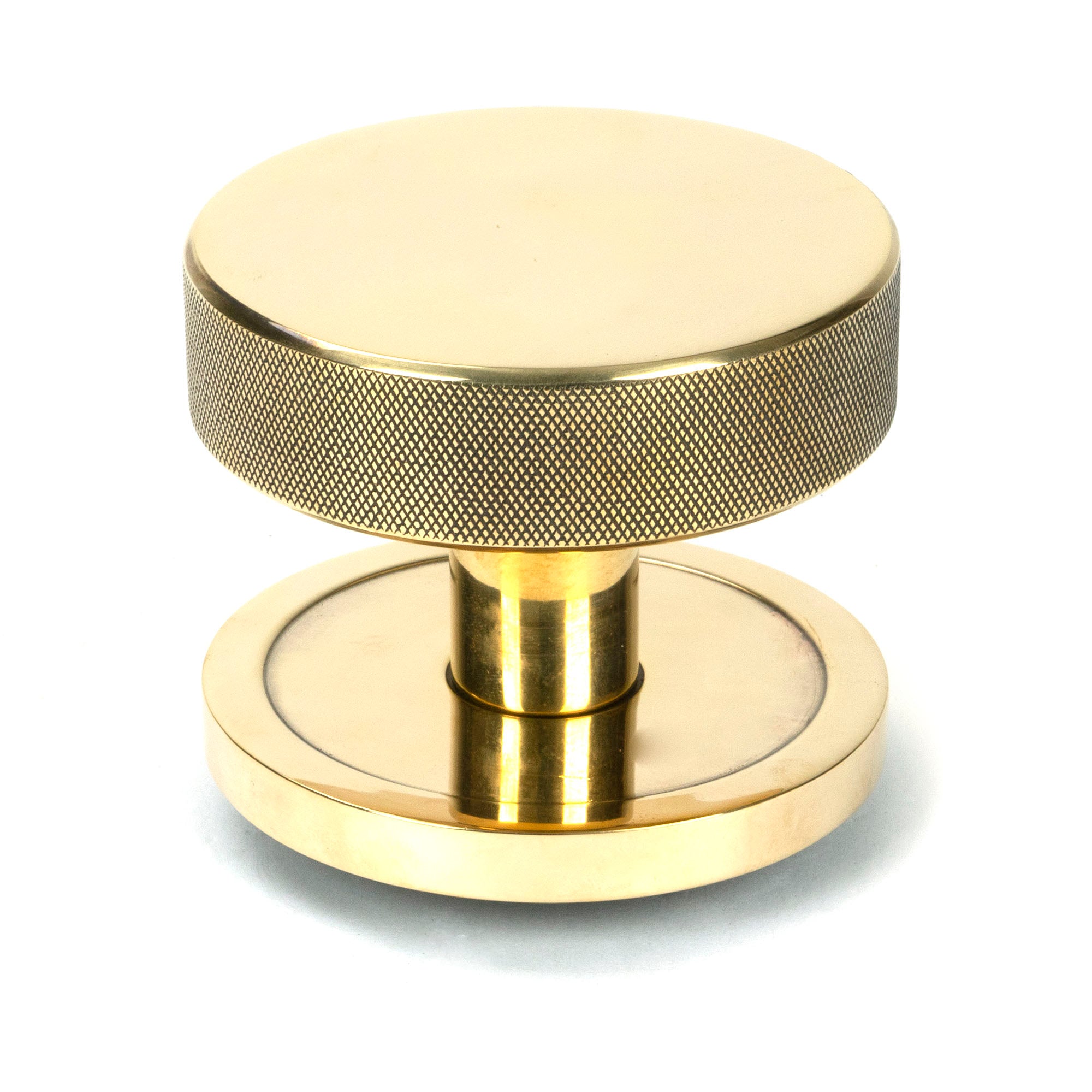 Aged Brass Brompton Centre Door Knob (Plain)