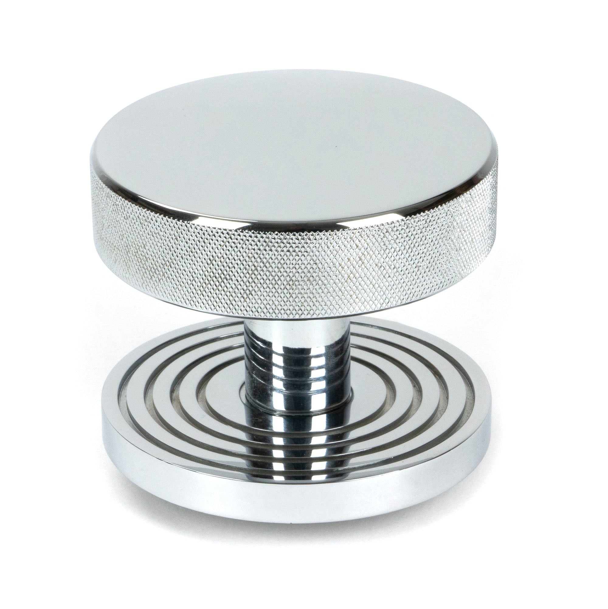 Polished Chrome Brompton Centre Door Knob (Beehive)