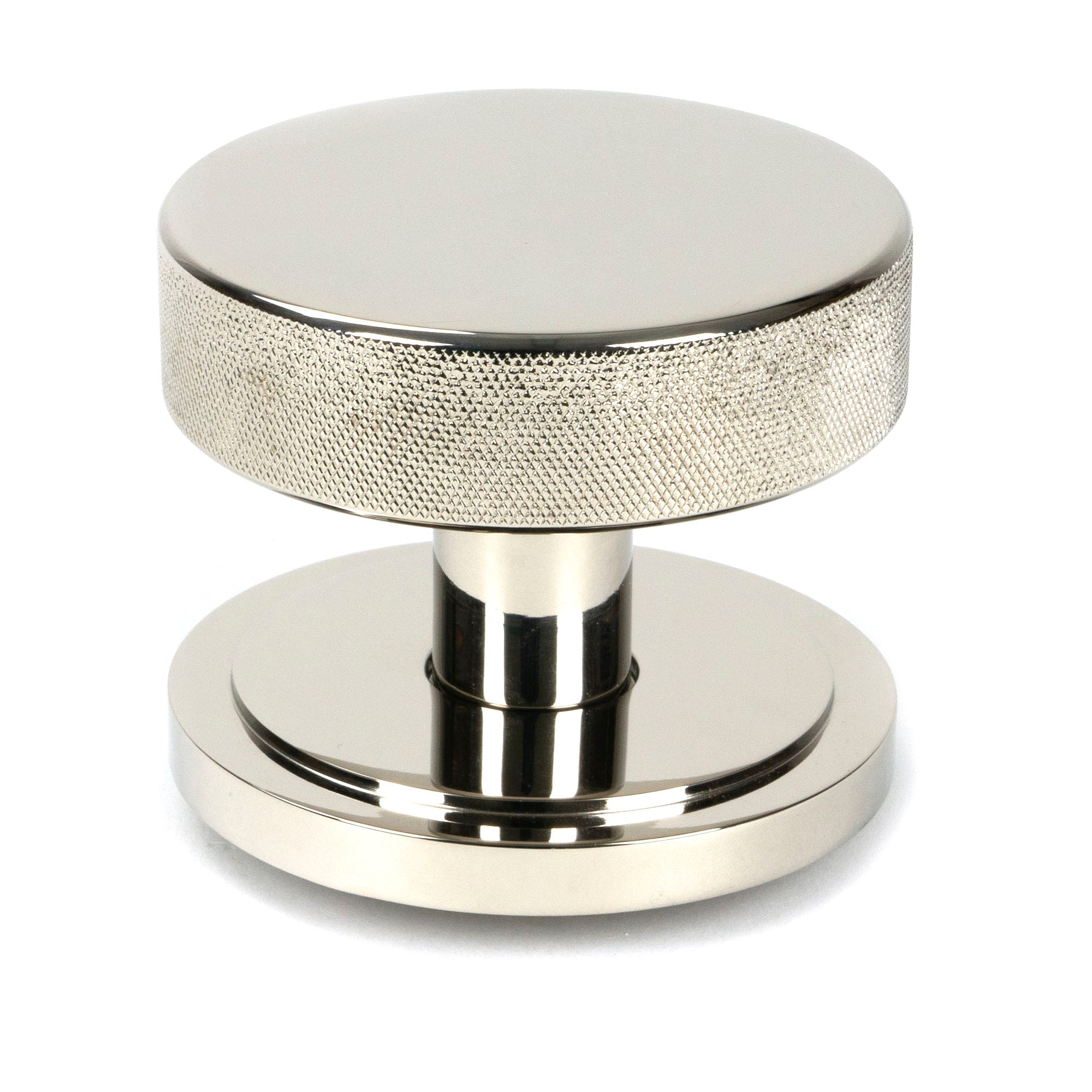 Polished Nickel Brompton Centre Door Knob (Art Deco)
