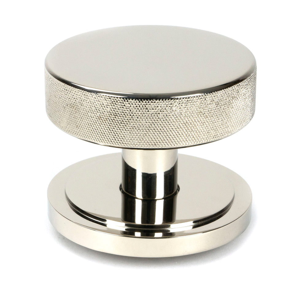 Polished Nickel Brompton Centre Door Knob (Art Deco)
