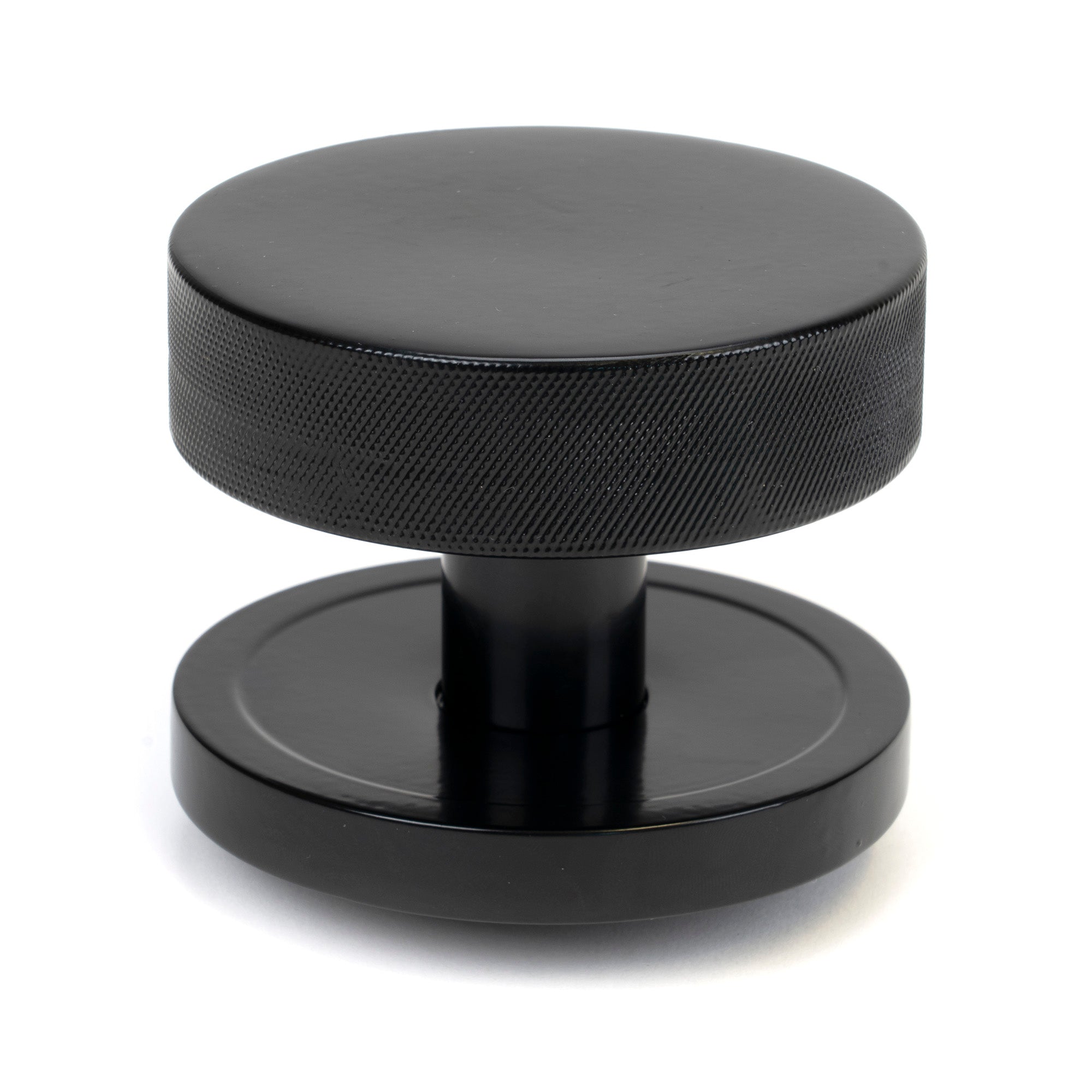 Black Brompton Centre Door Knob (Plain)