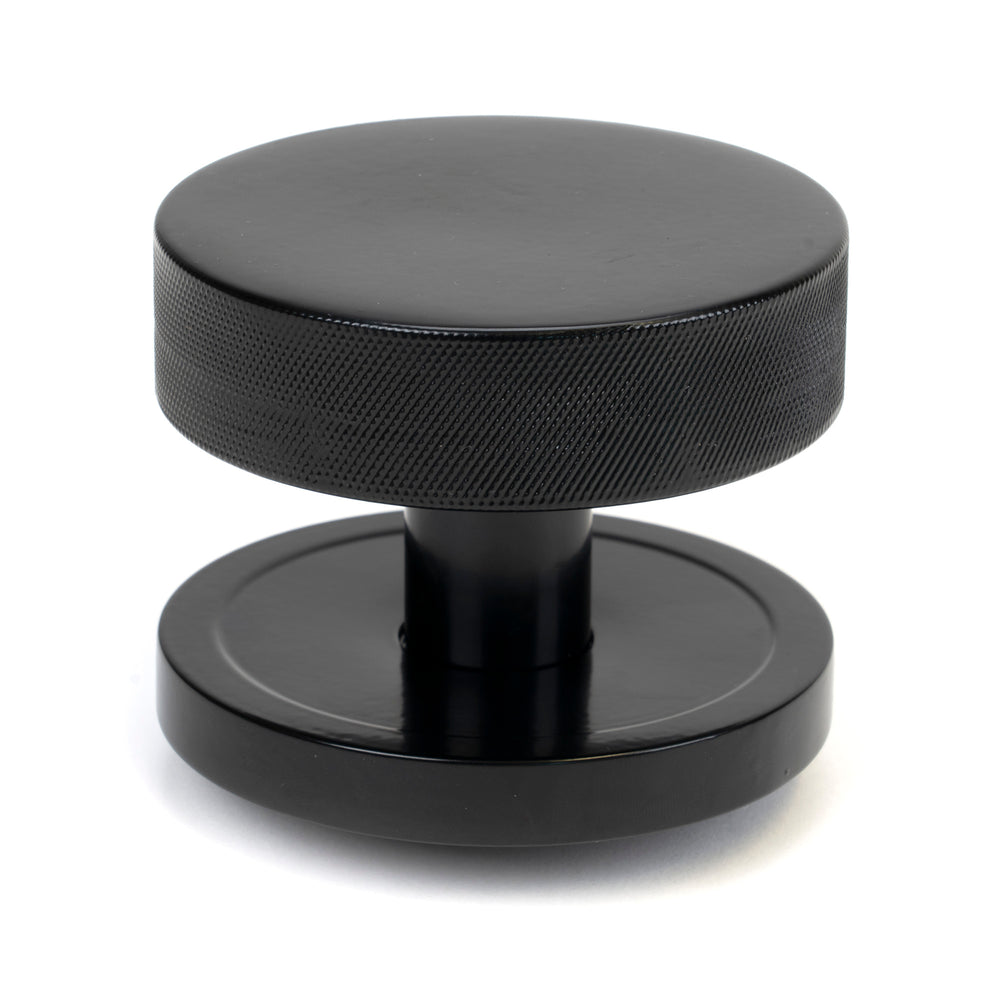 Black Brompton Centre Door Knob (Plain)