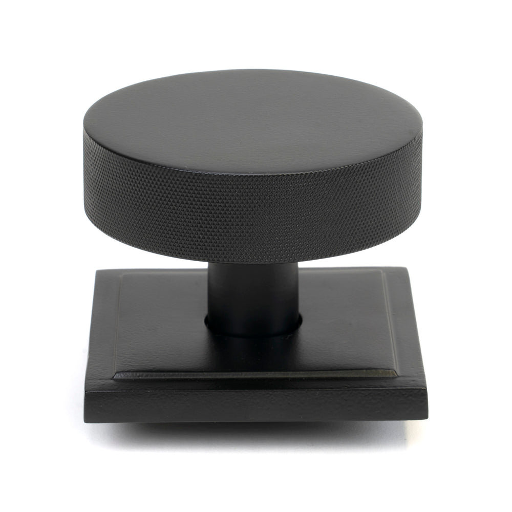 Matt Black Brompton Centre Door Knob (Square)