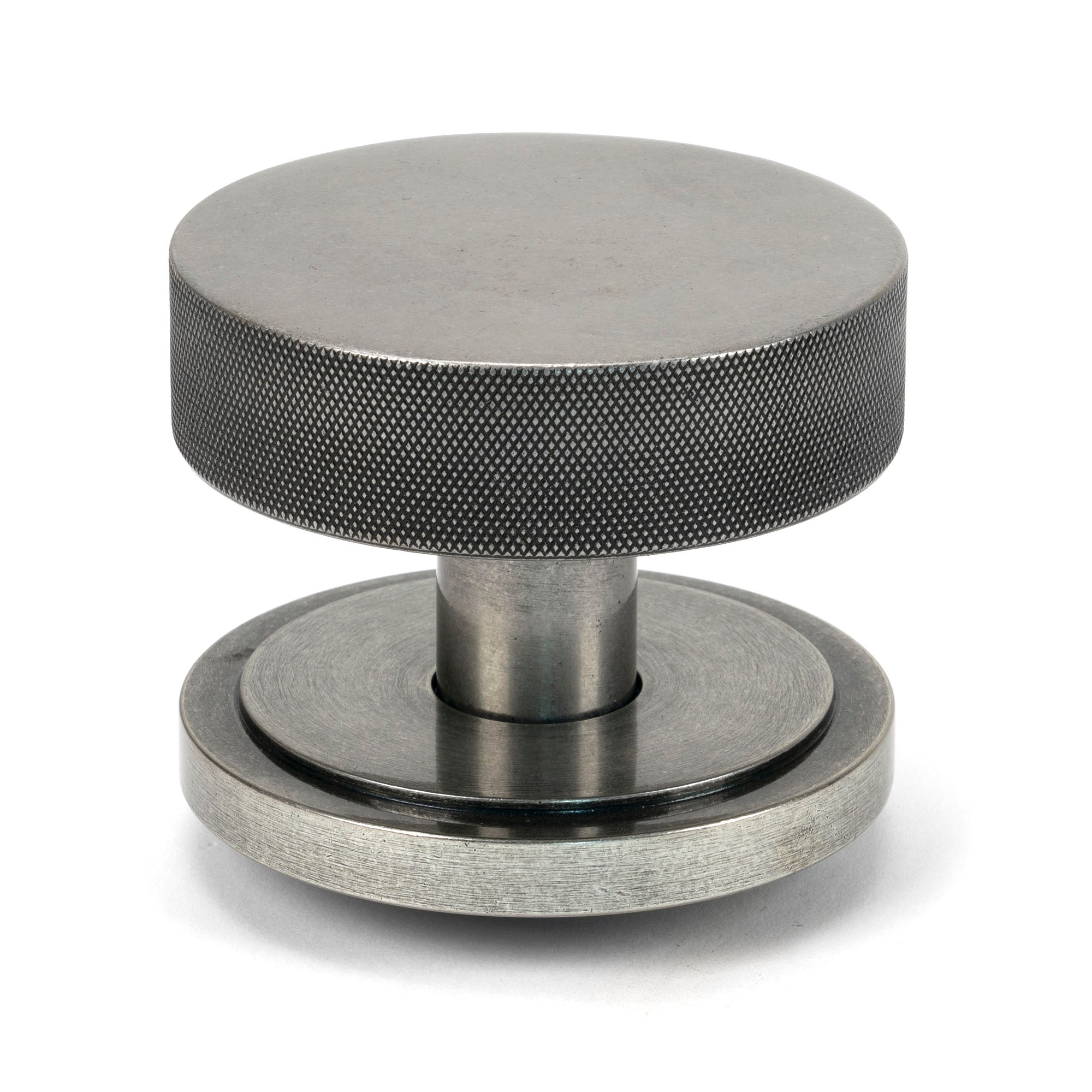 Pewter Brompton Centre Door Knob (Art Deco)