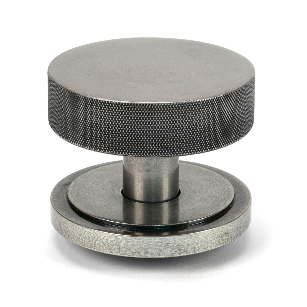 Pewter Brompton Centre Door Knob (Art Deco)