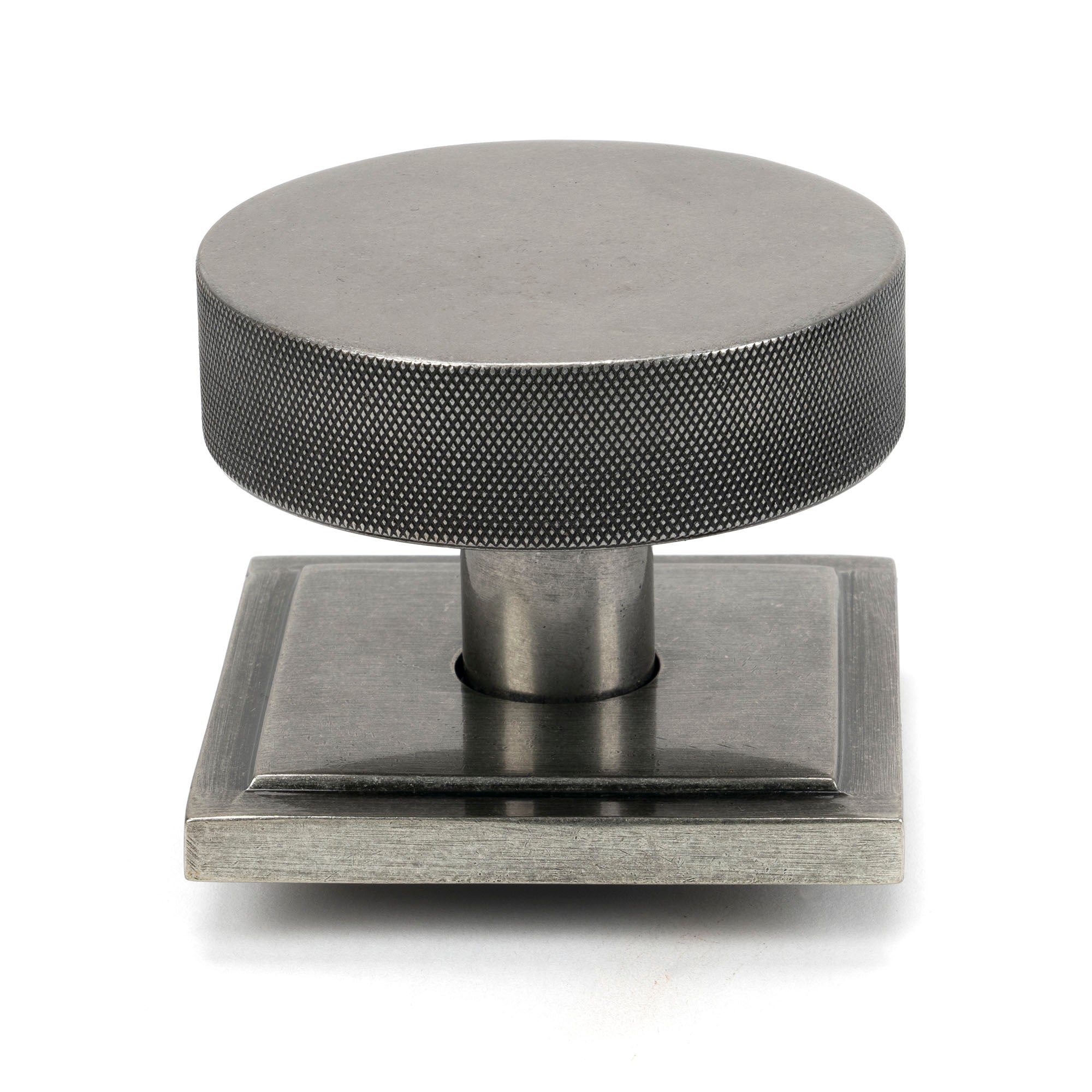 Pewter Brompton Centre Door Knob (Square)