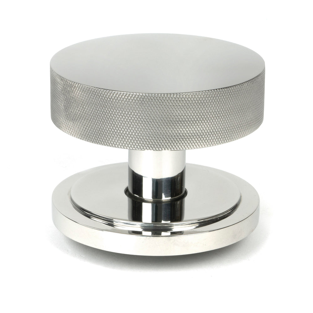 Polished Marine SS (316) Brompton Centre Door Knob (Art Deco)