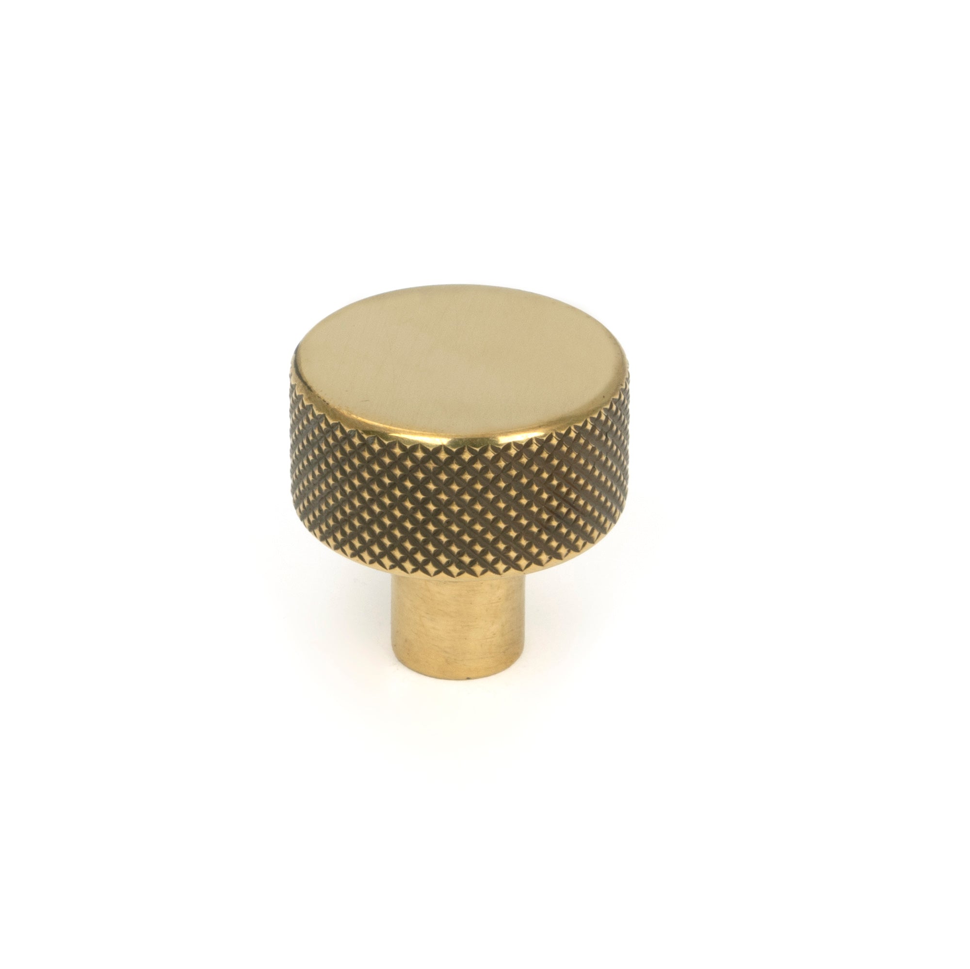 Aged Brass Brompton Cabinet Knob - 25mm (No rose)