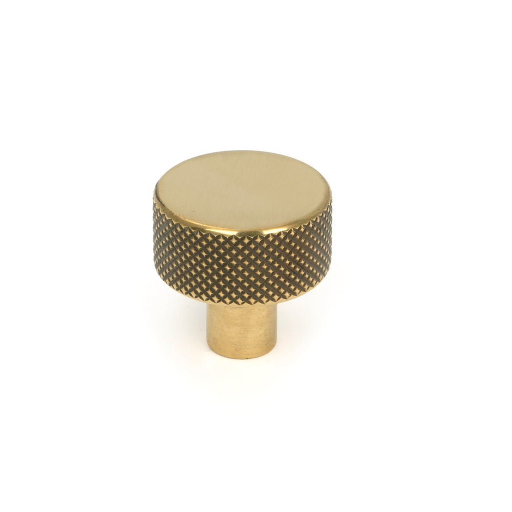 Aged Brass Brompton Cabinet Knob - 25mm (No rose)