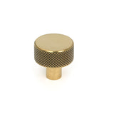 Aged Brass Brompton Cabinet Knob - 25mm (No rose)