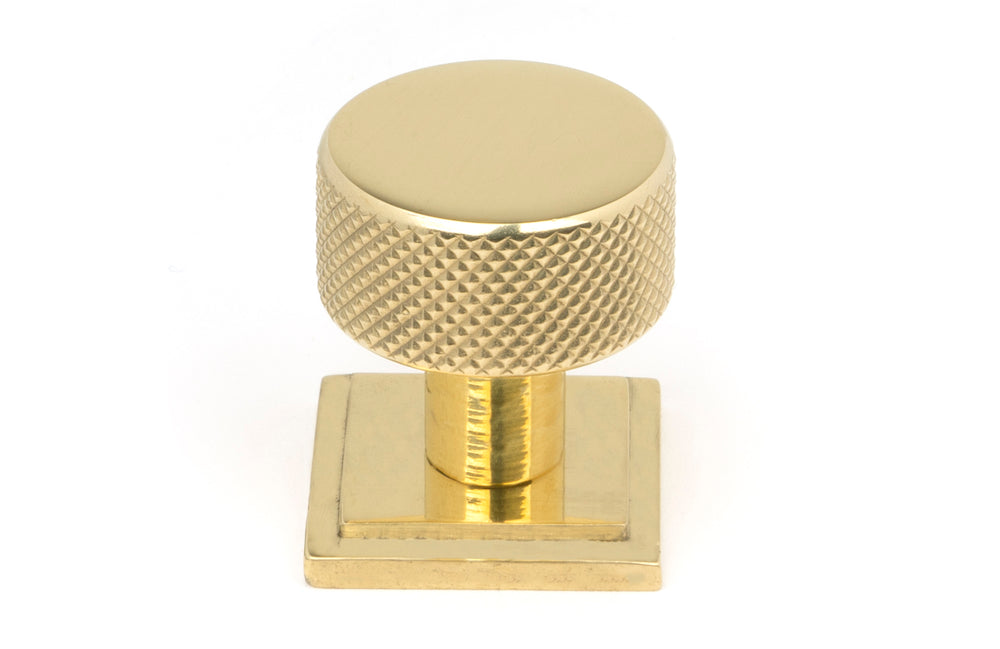 Polished Brass Brompton Cabinet Knob - 25mm (Square)