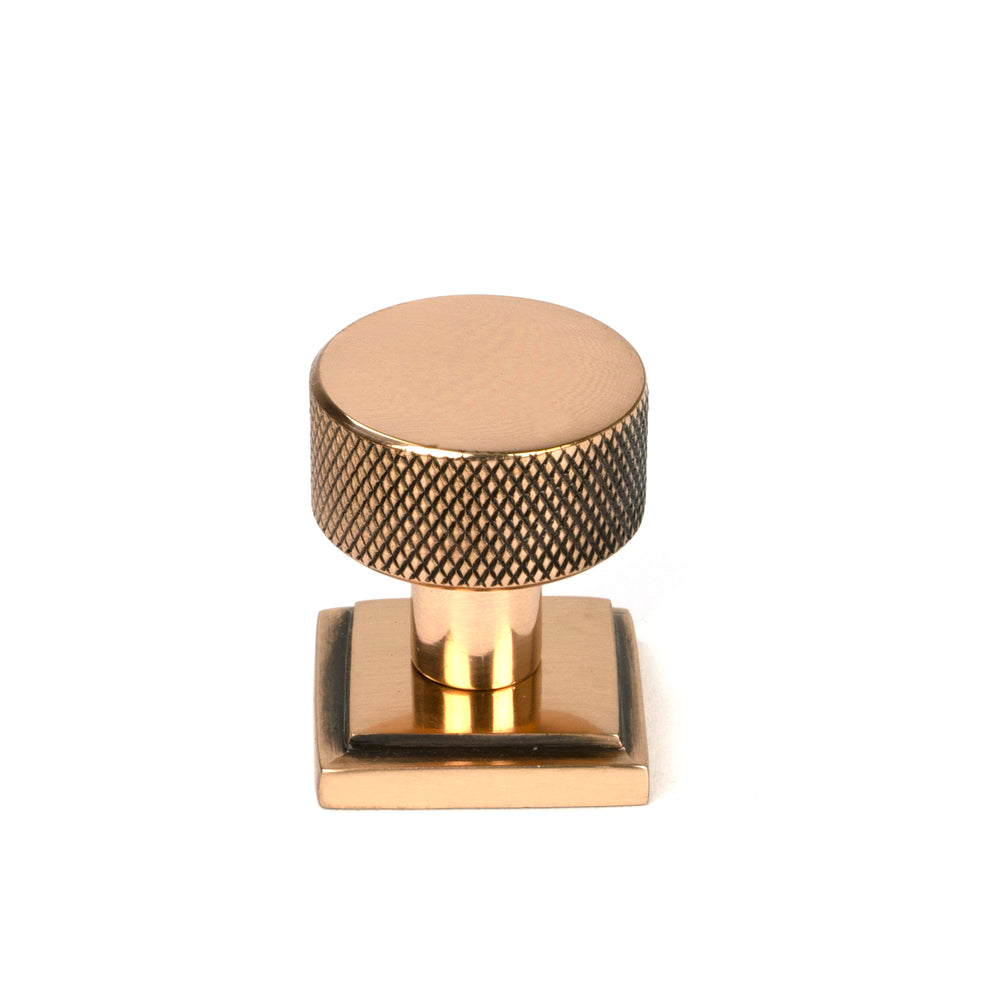 Polished Bronze Brompton Cabinet Knob - 25mm (Square)